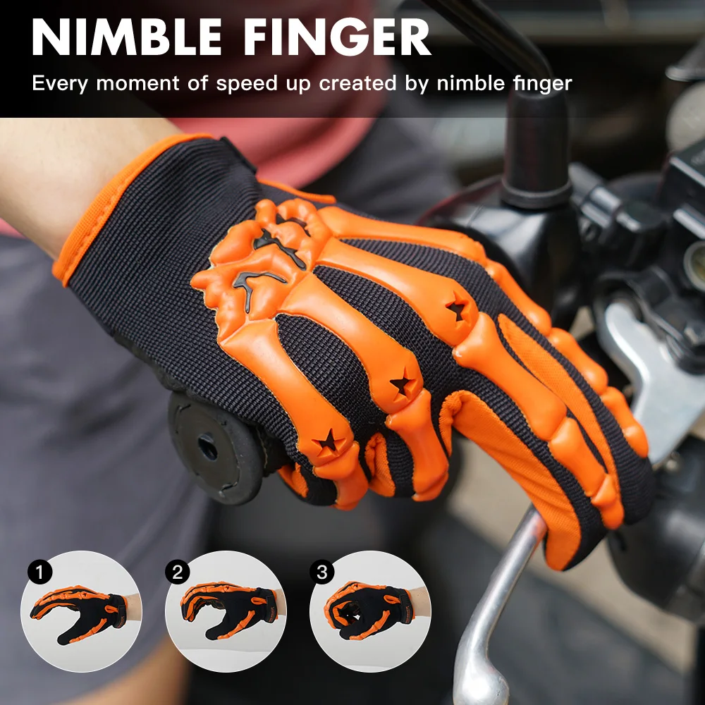 Moto rcycle перчатки жесткая защита пальцев Luva queiro Guantes cicleta Luvas de moto дышащий полный