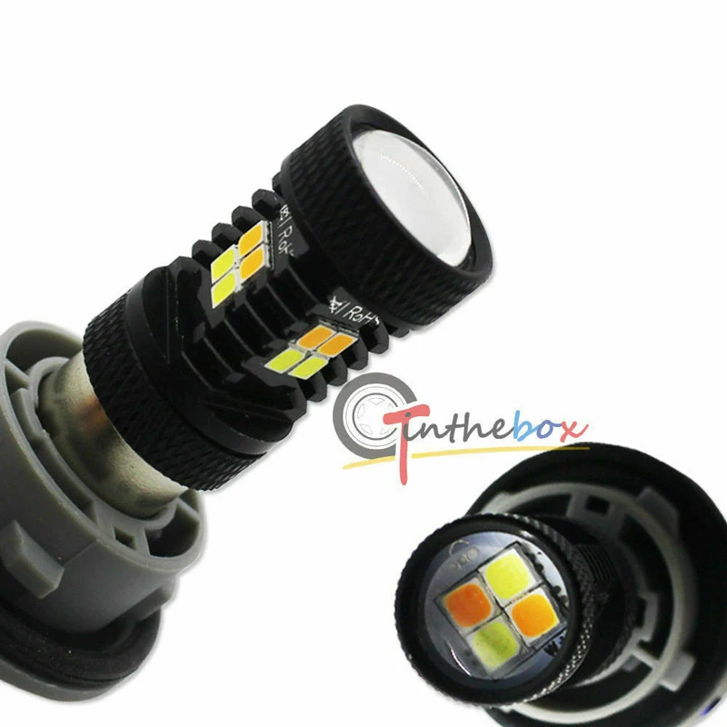 GTinthebox 2 шт Высокая мощность 3030-SMD двойной цвет белый/желтый передние поворотные