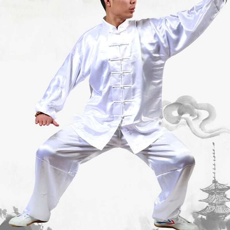 Wushu Kong fu одежда Китайская для боевых искусств унисекс с длинными рукавами форма