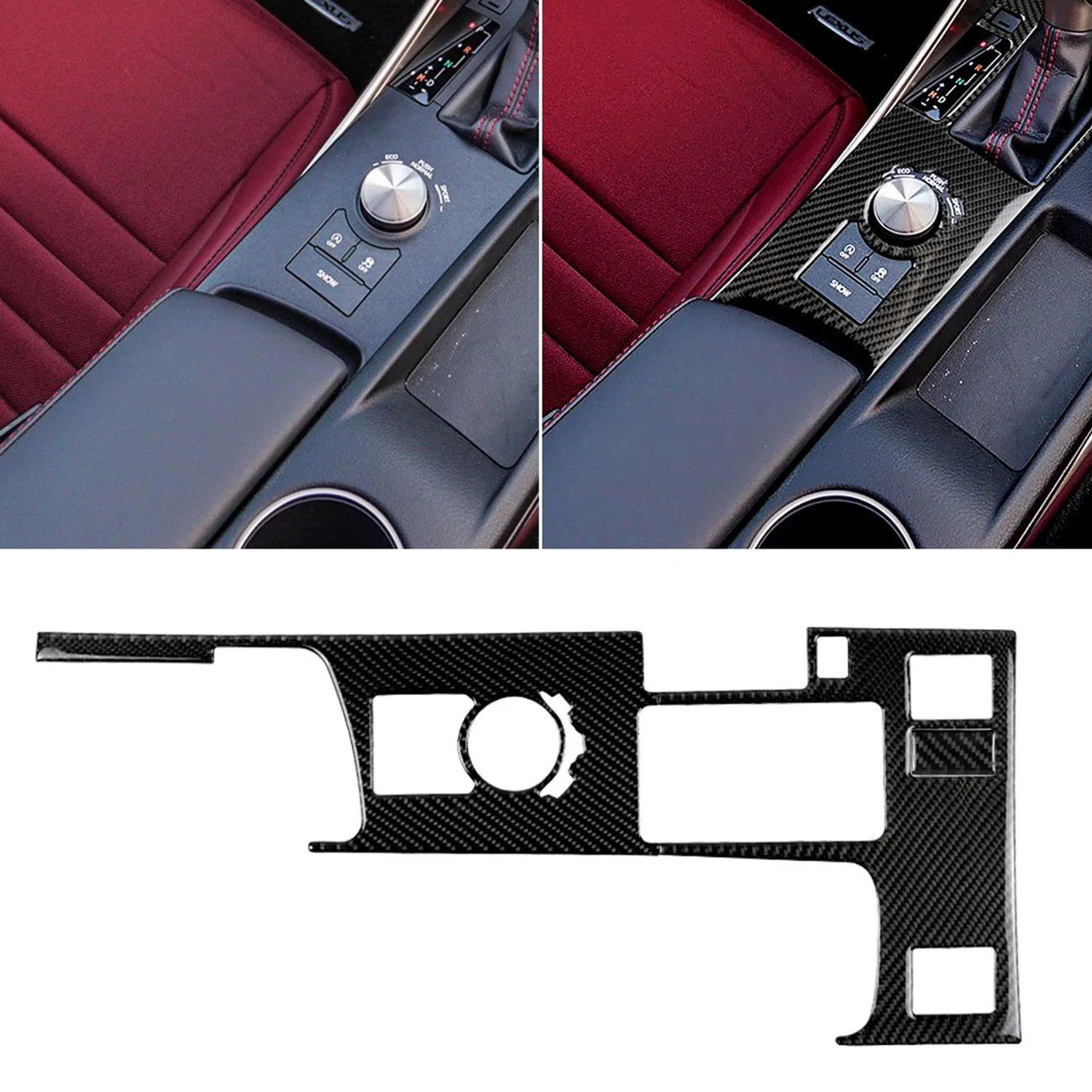 

Carbon Fiber Sticker Car Interior Decoration Gear Shift Panel Frame Cover Trim For Lexus IS250 Car Modified Styling Accessories