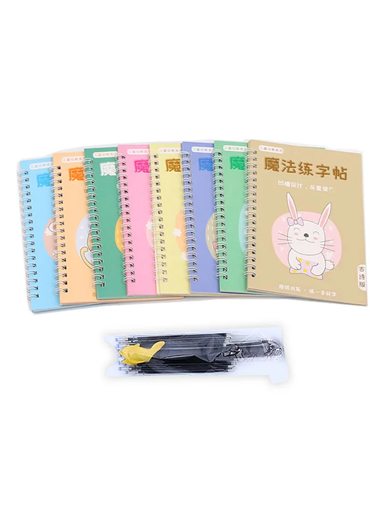 

Reusable Children Copybook learn chinese Book Calligraphy pinyin lettered English painting Math Practice Books For kids Numbers