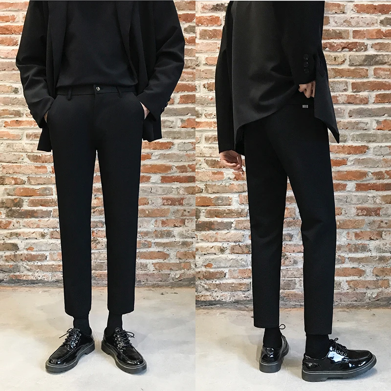

Men's Casual Trousers 2020 Spring And Summer New Solid Color British Style Slim Trousers Youth Personality Trend Men's Clothing