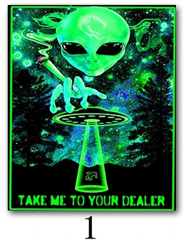 Абстрактные картины Blacklight арт психоделическая футболка печать плакатов современные настенные картины на холсте для гостиной домашний декор - Цвет: 1