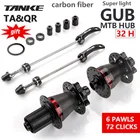 Карбоновая втулка TANKE GUB, велосипедная ступица MTB с 32 отверстиями, 6 подшипников, 6 зажимов, 72 кольца, 7-13 скоростей, кассета маховика, велосипедная втулка