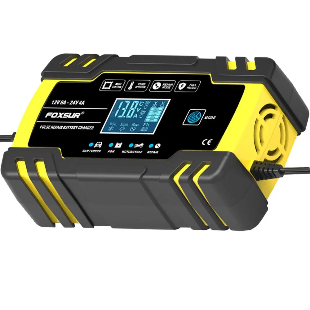 12V 24V 8A полный автоматический автомобильный Батарея Зарядное устройство Мощность