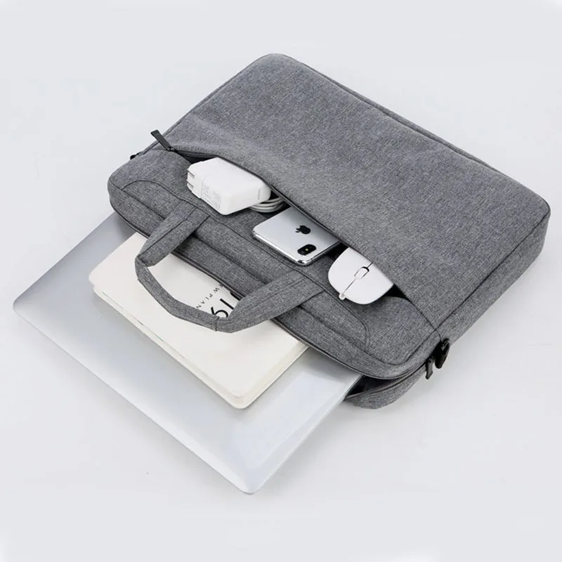 Men's Women Briefcase Laptop Bag Shockproof Waterproof Crossbody Shoulder Tote Office Travel Cell Phone Document Pouch Supplies