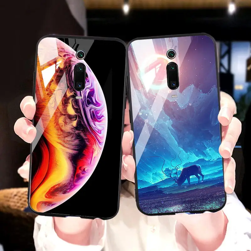 Для Xiaomi mi 9T чехол s Закаленное стекло защитные чехлы Coque Xio mi Red mi Note 8 Pro 8T 8A Note 7 7A mi A3 9 Lite чехол Чехлы