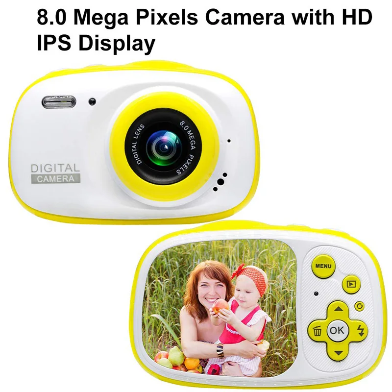 Водонепроницаемая цифровая видеокамера для детей мини поддержка MP3/MP4 с 2 0