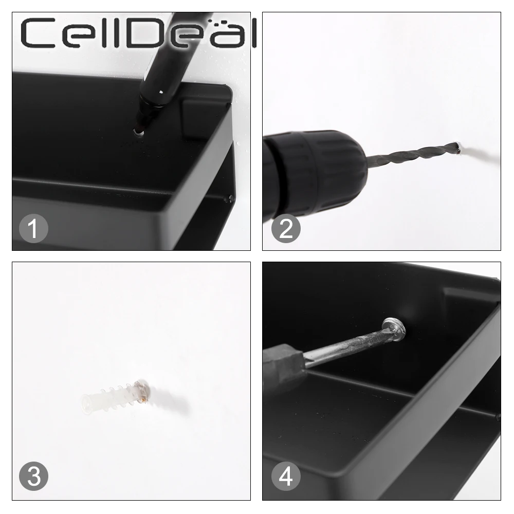 

Bathroom Hradware Accessories Modern Matte Black Bathroom Corner Shelves Kitchen Wall Shelf Shower Shampoo Storage Rack 20-50cm