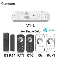 v1 l dc 12v 24v 8a pwm wireless led dimmer controller switch touch rf remote for single color cob 5050 3528 dimming led strip