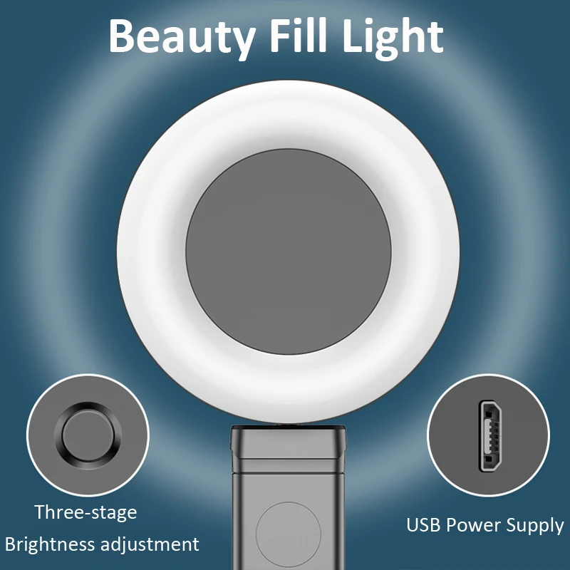 Беспроводной Bluetooth селфи палка LED кольцо свет живой Штатив для iPhone 11 Pro 7 8 складной