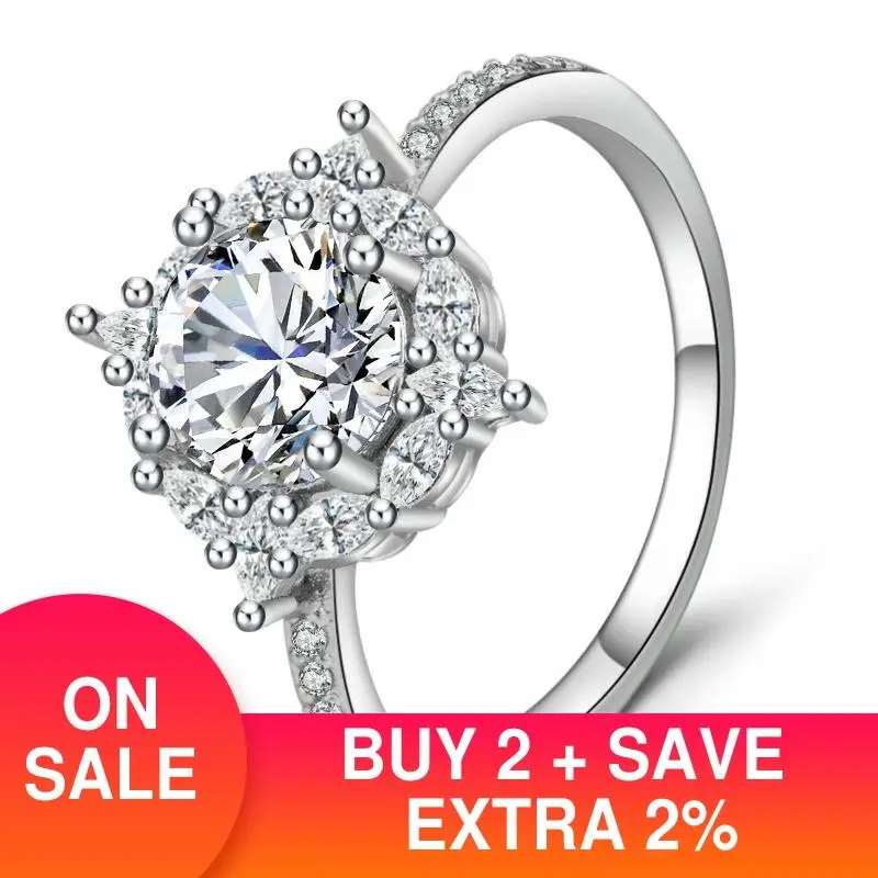 2021 Новая роскошная 925 стерлингового серебра обручальное кольцо для женщин леди