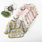 2 шт.компл. детские нагрудники для мальчиков и девочек, водонепроницаемые нагрудники с длинным рукавом, детские слюнявчики, тканевый нагрудник для кормления с карманом, Детский фартук