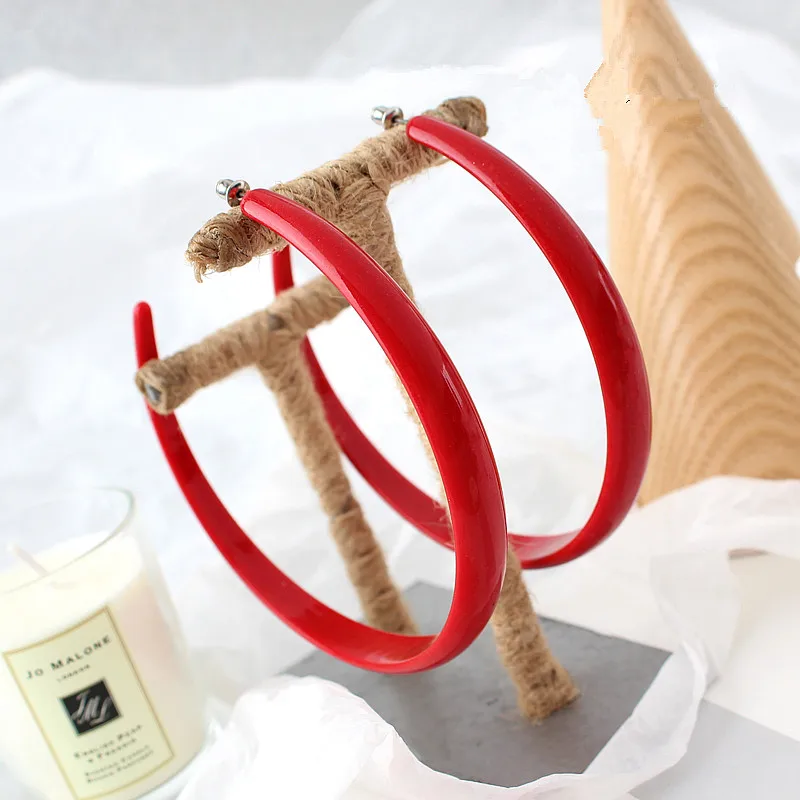 Индивидуальные большие серьги кольца из акриловой смолы C образной формы для