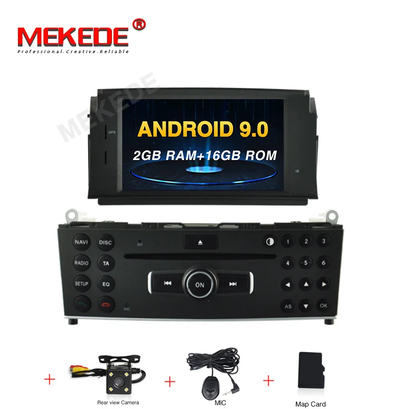 add camera PX5 android 9,0 4 Гб+ 64 Гб автомобильное радио gps навигация для Mercedes Benz C200 C180 W204 2007-2010 с wifi BT carplay USB navi - Цвет: add camera