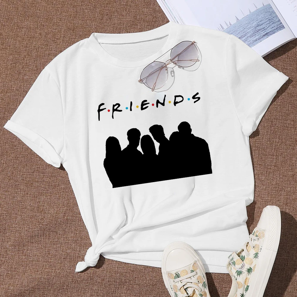 

Best Friends Black Print Harajuku Simplicity Women Shirts Ropa Mujer Modern Girl High Brand Tops & Tees Vogue Fine Spring Shirt
