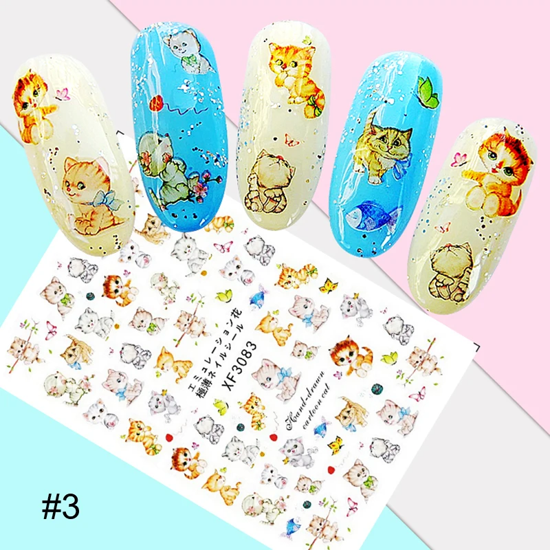 19 Стикеры 3D на ногти Nail Art Переводные картинки, украшения для ногтей, переводные наклейки, милые красные Летающие птицы, аксессуары для дизайна ногтей - Цвет: 19
