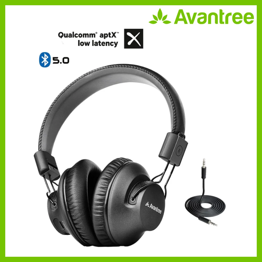 Avantree Bluetooth 5 0 складные наушники Hi-Fi стерео Беспроводная гарнитура с микрофоном APTX