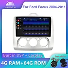 Автомобильный мультимедийный плеер Bosion, Android 10, с GPS-навигацией, IPS-экраном, DSP, PX6, 4 ГБ, 64 ГБ, для Ford Focus Mk2 Mk3 2004-2011