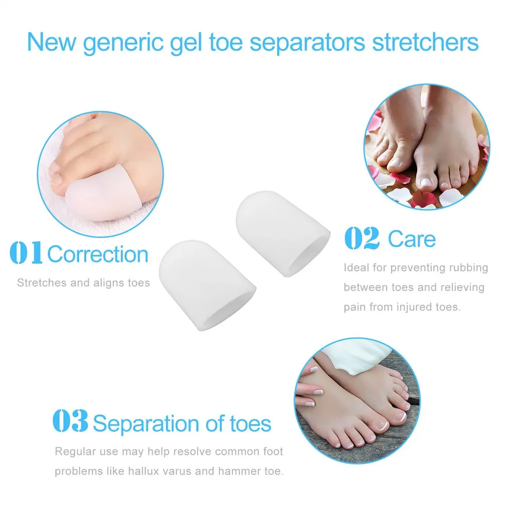 2 шт. межпальцевые перегородки из силиконового геля трубки вставкой на носке