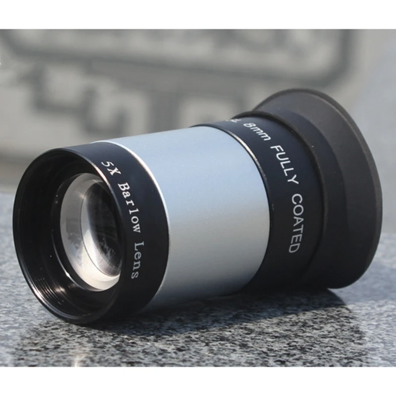 

Professional 5X Barlow Lens 1.25inch Eyepiece Extender M28.5*0.6 Astronomical Accessories Telescope or Camera Adapter