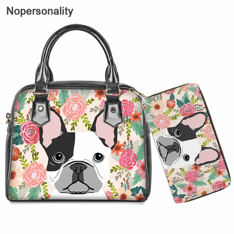

Nopersonality Luxury Women PU Handbag Floral Dog Pattern Travel Ladies Tote Shoulder Bags Fashion Female Crossbody Bag