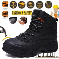 cungel mens steel toe work safety shoes lightweight breathable anti smashing anti puncture anti static protective boots