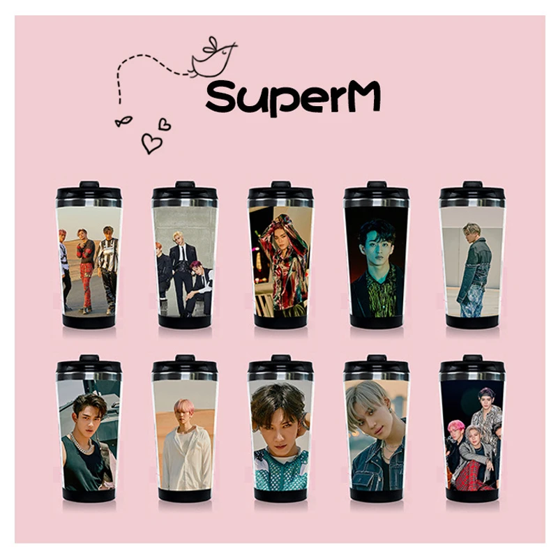 Kpop SuperM 1 й мини альбом &ltjcleaning&gt бутылка для воды из нержавеющей стали двухслойная