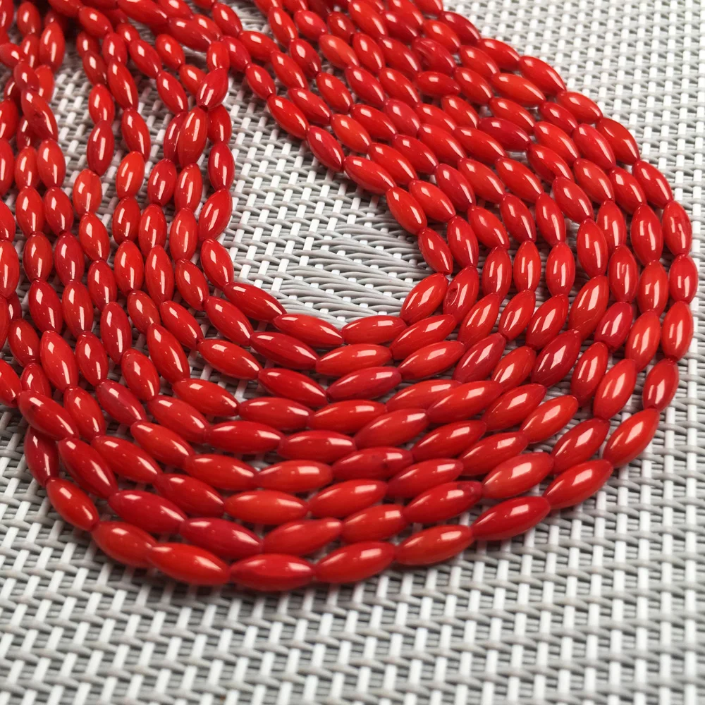 

Small Beads Exquisite Orange oval coral beads Charm Making for Women Men Neutral Jewelry DIY Bracelet Necklace Accessories 3x7mm