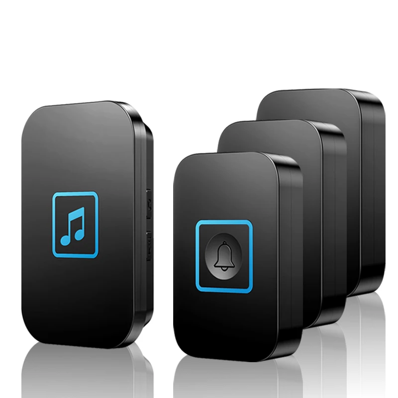 Звонок CACAZI беспроводной водонепроницаемый 3 кнопки 1 приемник вилка стандарта