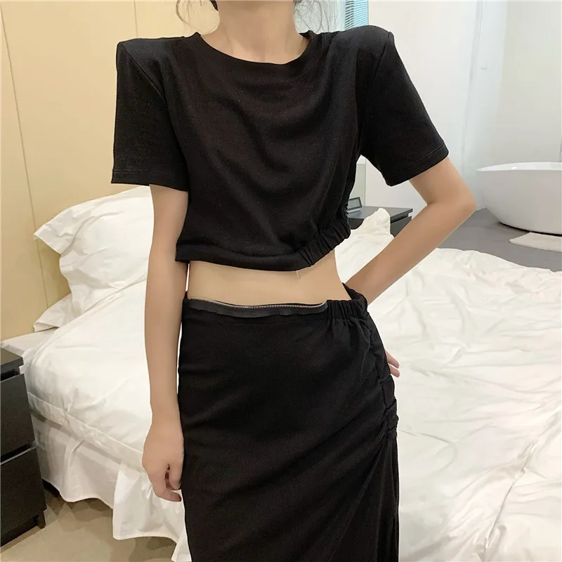 

Casual Style Hollow Out Dresses Striped Summer Korean Fashion Clothes New Long Dresses O-neck Asymmetric Women's Clothing