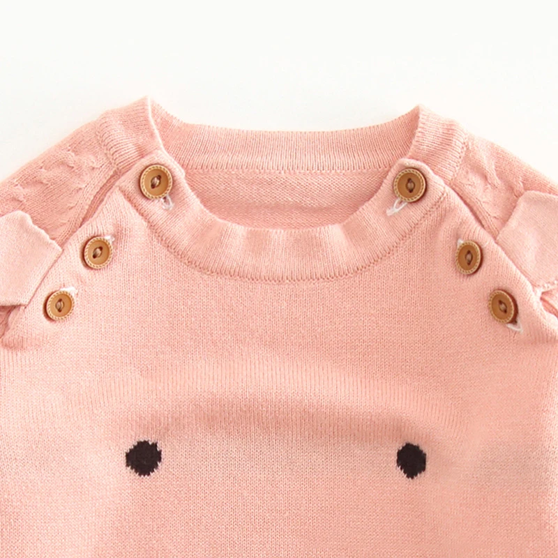 

Infant Cotton Suit 2021 Autumn Winter New Cartoon Baby Boy Sweater Two-piece Knitting Lattice For Baby Girl Outing Set 0-4 Year