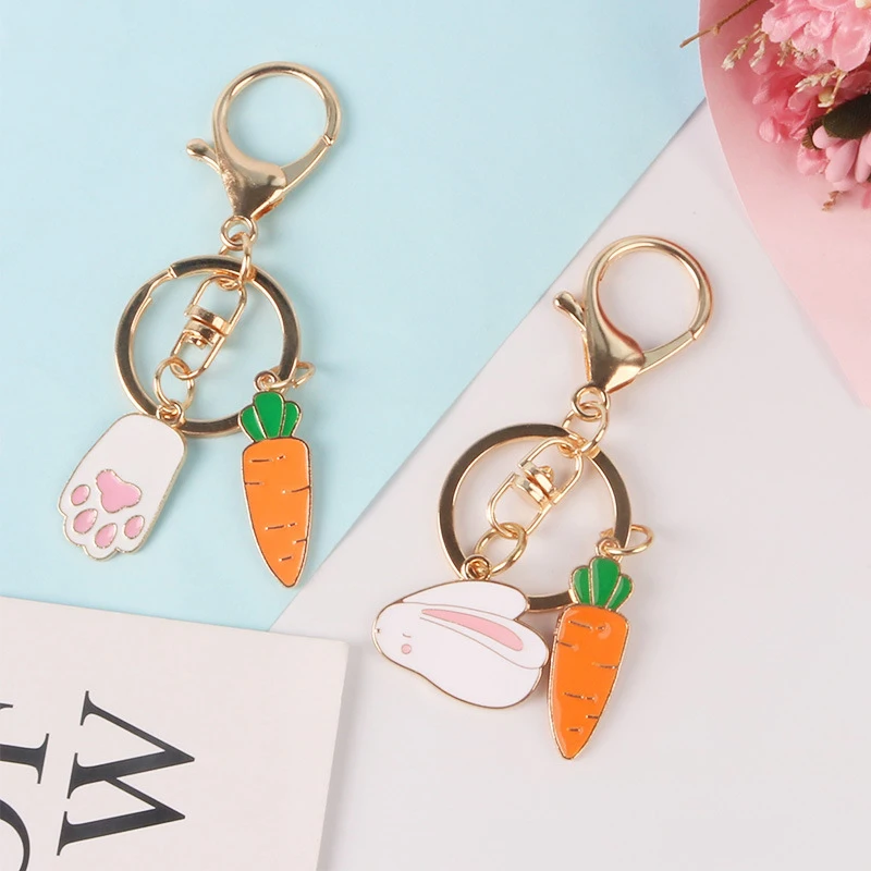 FIMAODZ милый брелок с кроликом мультяшное животное морковка медведь лапа подвеска