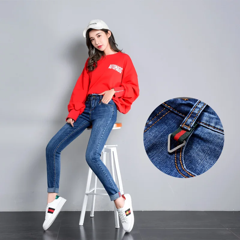 Женские джинсы карандаш джинсы-стрейч с высокой талией для мам 2020 | Женская