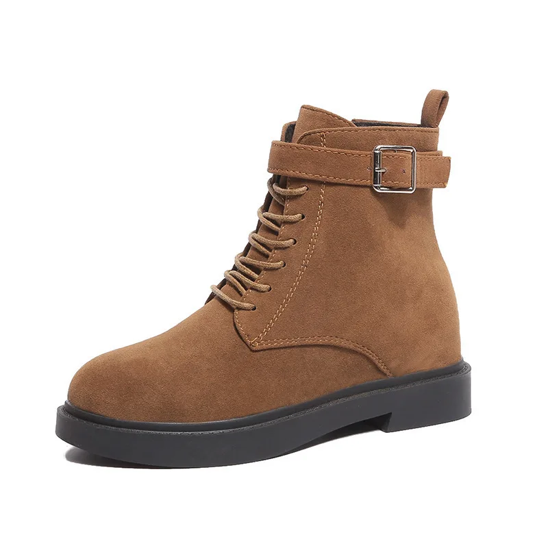 

Winter Ladies Solid Fashion Footwear Shoes Women Flock Ankle Boots Female Platform Shoes Woman Boots Women Botines Mujer