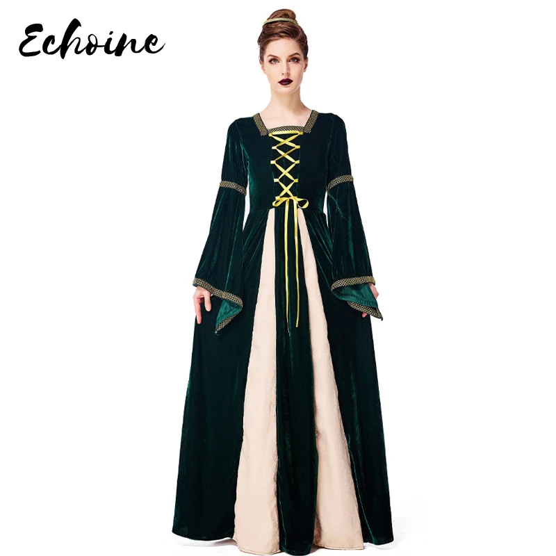 Echoine/женские вечерние платья макси с длинным рукавом для косплея на Хэллоуин