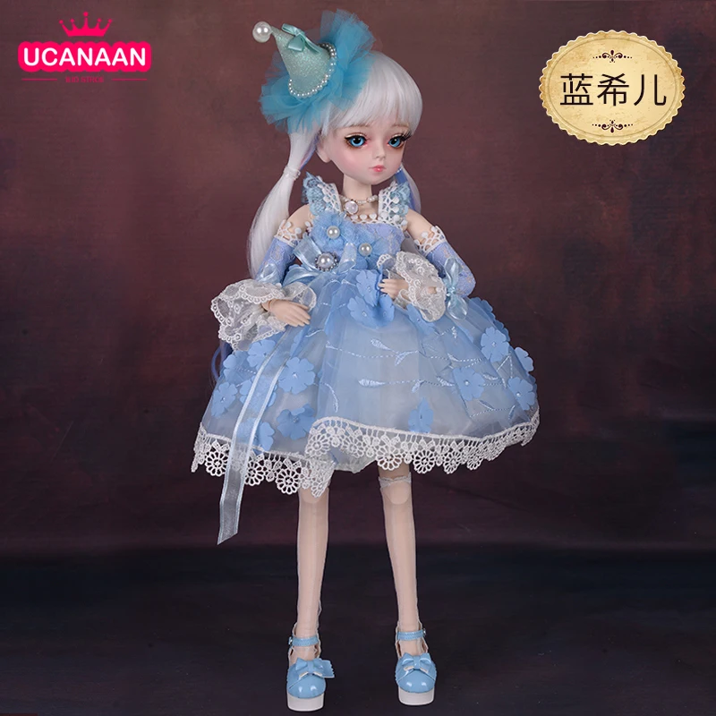 

1/4 BJD Doll 18 Ball Jointed Dolls With Full Outfits Dress Wig Shoes Makeup Toys For Children Best Gifts For Girls Collection