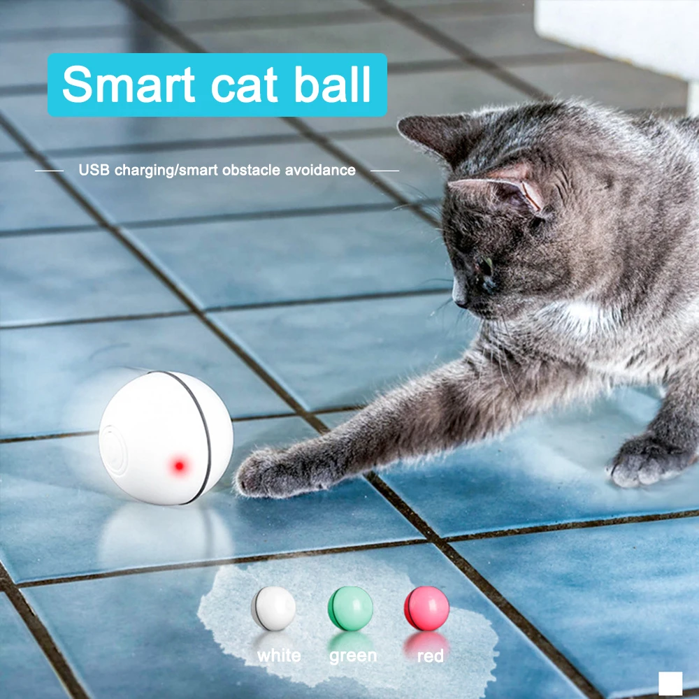 Интерактивная игрушка для кошек мяч умный автоматический катящийся котенок USB