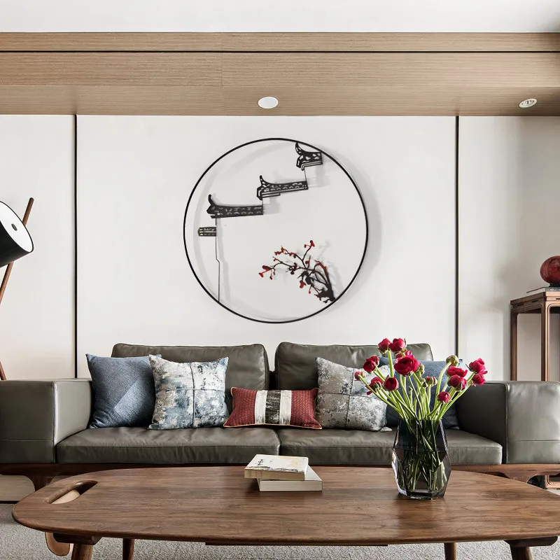 

Chinese 3D Wrought Iron Wall Hanging Decoration Home Livingroom Wall Mural Accessories Hotel Stairway Aisle Wall Sticker Crafts