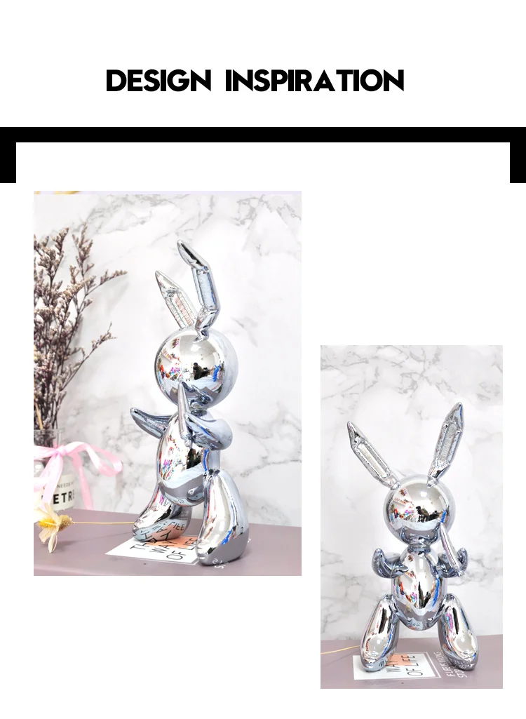 balloon rabbit sculpture home decoration art and craft garden decoration creative statue