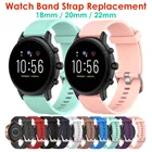 Ремешок силиконовый для наручных часов, браслет для Galaxy Watch 4 Classic 42 мм 46 мм и Garmin Come 2S, 18 мм 20 мм 22 мм