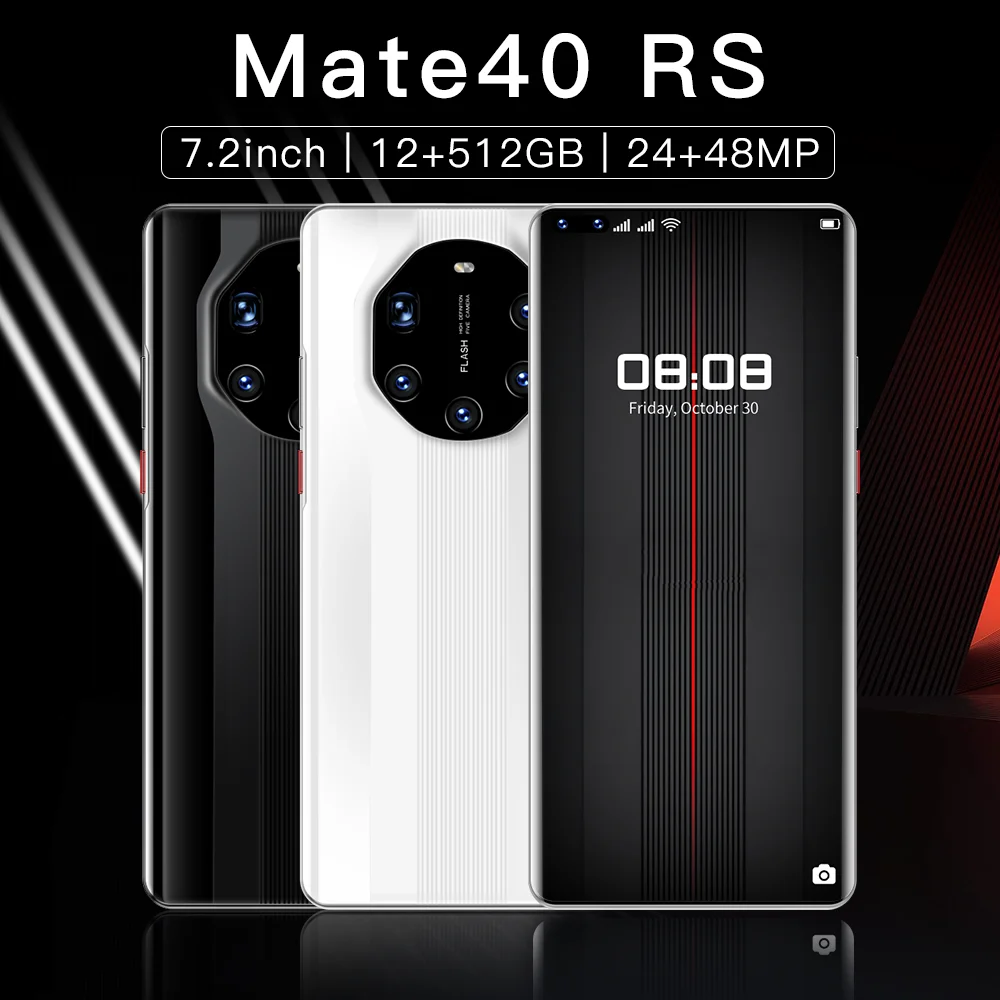 

2021Mate40rs cpu mt6889 + 10 core 5g network 12GB + 512gb 24mp + 50mp 7.2 "left hole screen 1440*3040 6800mah face recognition