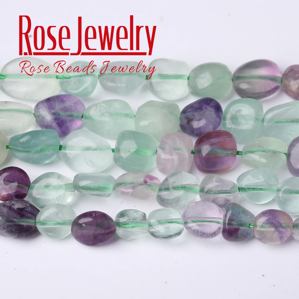 Оптовая продажа естественный неправильной формы красочные флюорит бусины