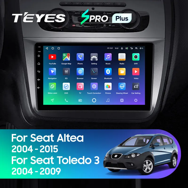 &quotTEYES SPRO Plus Штатная магнитола For Сеат Альтеа 5P Толедо Seat Altea 2004 - 2015 Toledo III 3 2009 LHD RHD