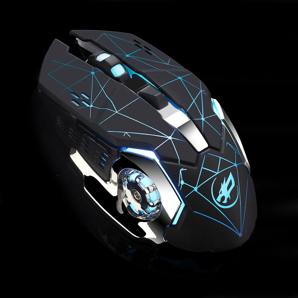 Warwolf Q8 Charging 2.4GHz Wireless Gaming Mouse 6 Buttons Backlight Adjustable 3200DPI Mechanical With USB Receiver | Компьютеры и