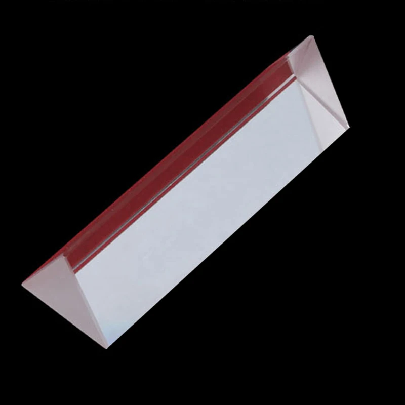 

80*25*25mm Angle Reflecting Rainbow Prisms Optical Glass Triangular Prism for for Teaching Light Spectrum Physics