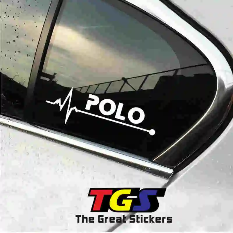 2019 New Heart BEATS Car Decal Sticker Styling Windows Door Decoration For Volkswagen POLO 6r 9n sedan 2018 accessories | Автомобили и