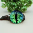 10 шт., круглые стеклянные подвески в виде кошачьих глаз, 8-20 мм