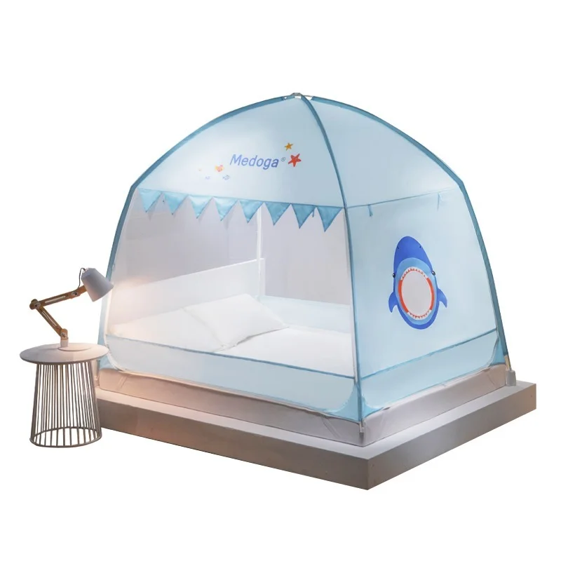 

Fully Enclosed Mosquito Net Household Anti Fall Kids Tent Mongolian Yurt Mosquito Net King Size Zanzariere Bed Linings BS50WZ