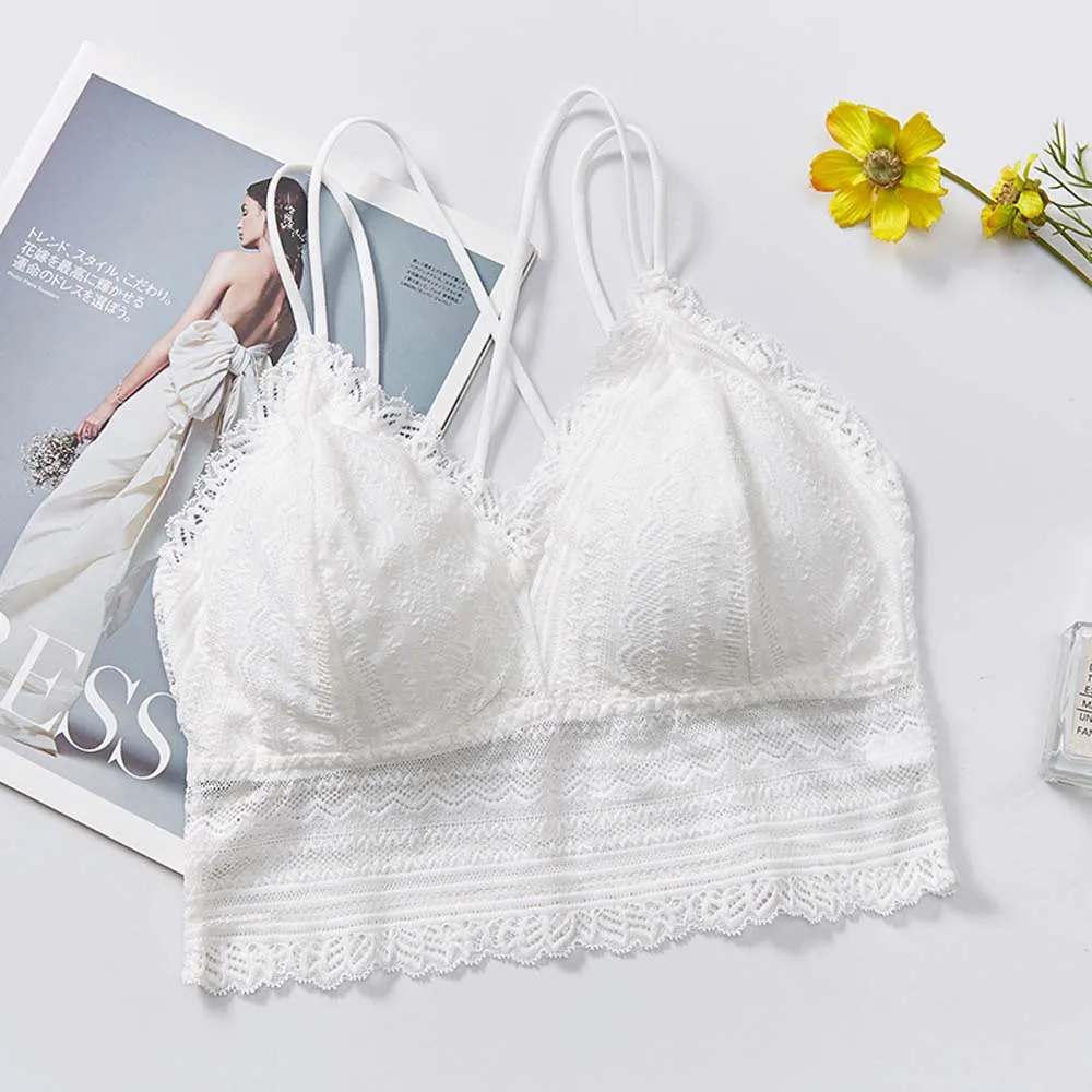 

Lace Sexy Lingerie Wireless Bra For Women Summer Comfortable Fashion Lingerie Bra Camisole Girls Breathable Tube Top